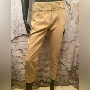 Ivanka Trump Tan Stretch Sateen Trousers